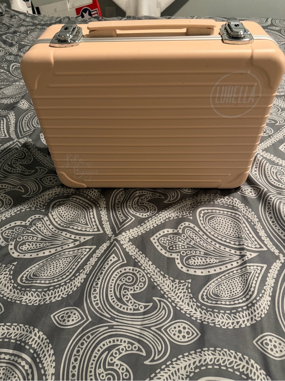 Makeup Train Case - Blush Pink Portable Cosmetic Organizer